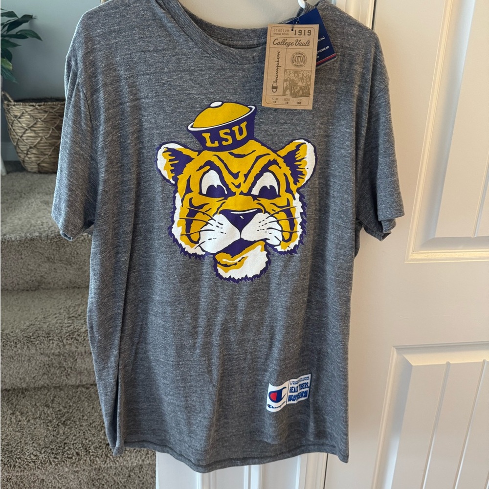 Champion Gray LSU Tiger Short Sleeve Tee